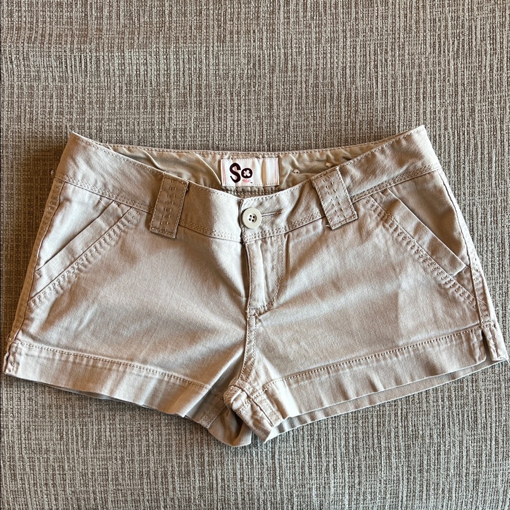 SO Women's Beige Cargo Shorts